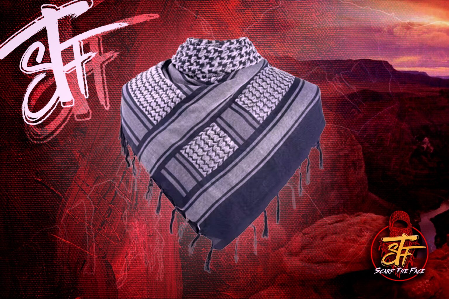 Shemagh: Blue & White